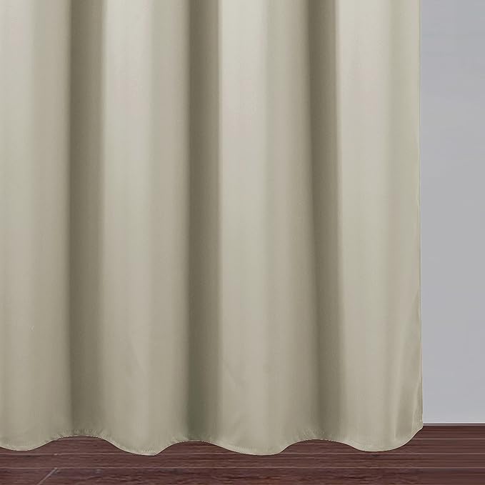 Light Beige Thermal Blackout Curtains/52 x 63 Inch/Set of 2 Panels Room - Image 9