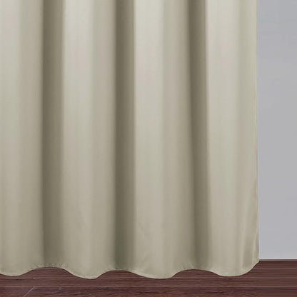 Blackout Curtains 66 x 84 inch/Light Beige Curtains Set of 2 Panels/Thermal - Image 9