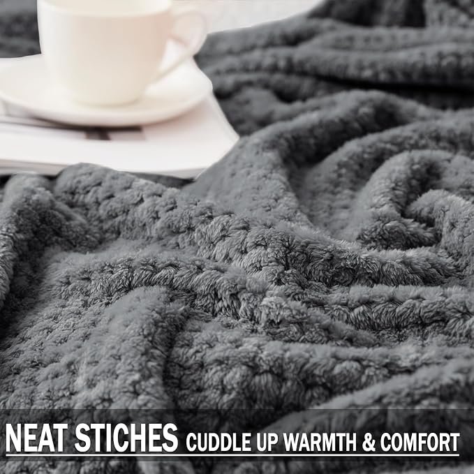 Exclusivo Mezcla Large Waffle Fleece Throw Blanket - Image 5