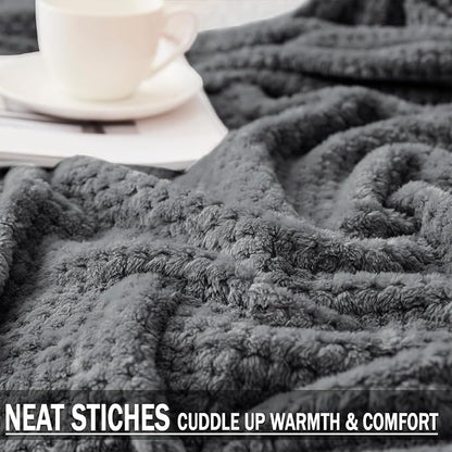 Exclusivo Mezcla Large Waffle Fleece Throw Blanket - Image 5