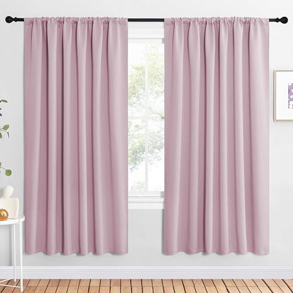 NICETOWN 2 Panels Blackout Curtains, Rod Pocket Window Curtains Room Darkning by NICETOWN
