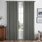 MIULEE 100% Blackout Linen Curtains 42 x 72 Inch Dark Grey 2 Panels | Thermal by MIULEE