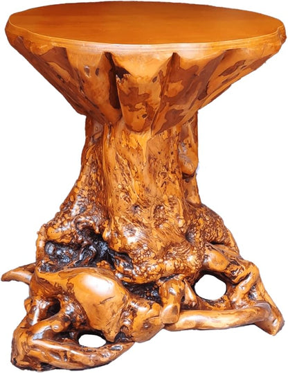 Aotea Crafts Rustic Azalea Tree Stump/Root End Table | Unique Wood Root Log by AoteaCrafts