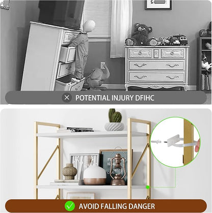 Shintenchi 2 Pieces 5 Tiers Bookshelf, Classically Tall Bookcase Shelf - Image 7