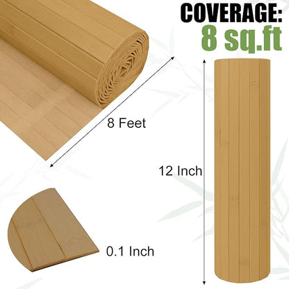 Bamboo Wall Panel for Interior Wall Decor, Renewable Pole Wrap Wainscoting Roll - Image 2