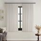 MIULEE Birch Pinch Pleated 100% Blackout Linen Curtains 40x63 Inches | Room by MIULEE