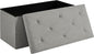 VECELO 30'' Folding Storage Ottoman Bench, Storage Chest, Linen Fabric Foot by VECELO