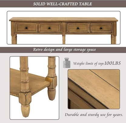 Merax Retro Console Table Sofa Table - Image 8