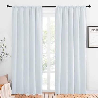 NICETOWN Greyish White Bedroom Curtain Panels by NICETOWN