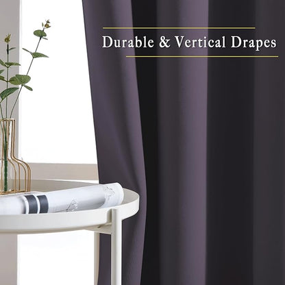 NICETOWN Blackout Curtains for Bedroom, Grommet Solid Thermal Drapes Light - Image 5