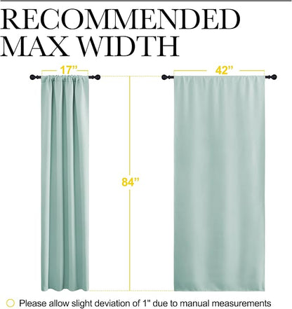 NICETOWN Blackout Curtains for Living Curtains, Aqua Blue, 2 Panels, 42 by 84 - Image 5