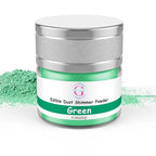 Glitter & Glitz Edible Glitter for Drinks - Premium Drink Glitter Edible Dust for Cocktails, Baking, Brew, Champagne - Luster Dust and Cocktail Glitter - Edible Glitter for Drinks Decoration (Green, 5Grams)