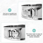 9inch 304 Stainless Steel Springform Cake Pan with Detachable Bottom, Silicone Cheesecake Pan Protector, Parchment Paper, Decorating Kit Piping Bags and Tips- Ideal for Home Bakers