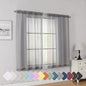 Simplebrand Rod Pocket Top Solid Voile Sheer Curtains by Simplebrand