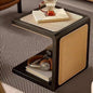 Japanese Style Wood Rattan Stool, Small Space Shoe Bench, Night Stand by Unknown