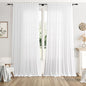 Extra Wide Linen Curtains for Living Room 108 Inch Length for Room Divider by Nanspring