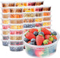 Glotoch Soup Containers With Lids, 48 Pack 8 oz(1 Cup) Deli Containers, To Go Container, Freezer Container For Food-Microwave, Freezer & Dishwasher Safe Eco-Friendly, BPA-Free, Reusable&Stackable