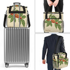 Coffee Tree Coffee Maker Carring Bag Coffee Leaf Bean Travel Carrying Storage Tote Bag Compatible with Keurig K-Mini or K-Mini Plus Portable Single Serve Coffee Brewer Case with Pockets for K-cup Pods