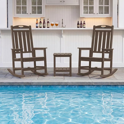 Outdoor Adirondack Rocking Chairs All-Weather HDPE Patio Rocker Chair - Image 2