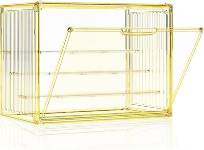 Clear Yellow Acrylic Figure Display Case by MSHOMELYDIRECT
