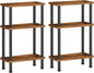 HOOBRO Narrow Side Table Set of 2, 3-Tier Slim End Table No Tools Needed by HOOBRO