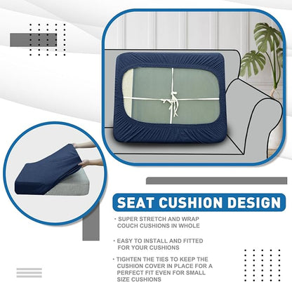XINEAGE Couch Cushion Covers Seat Cushion Cover Thick Stretch Sofa Slipcovers 1 - Image 6