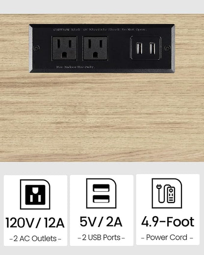 TUTOTAK End Table with Charging Station, Small Side Table with Outlets - Image 6