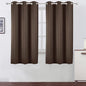 Chocolate Brown Blackout Curtains 40 x 63 Inch Length/Set of 2 Curtain by Lemomo
