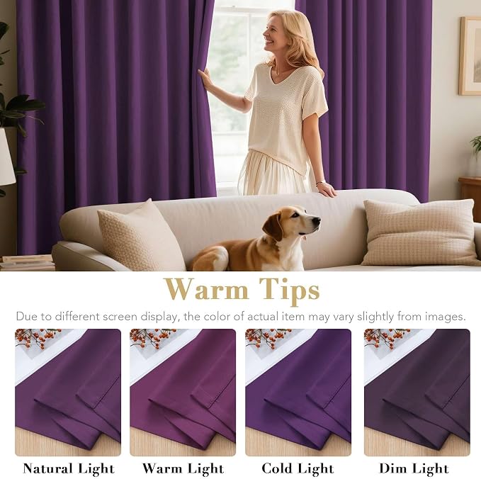 H.VERSAILTEX Blackout Curtains for Bedroom Thermal Insulated Room Darkening - Image 6