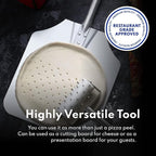 New Star Foodservice 50219 Aluminum Pizza Peel, Wooden Handle, 9 x 11 inch Blade, 26 inch overall