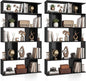 Giantex 5-Tier Bookshelves Set of 2, 10-Cube Geometric Bookcase by Giantex