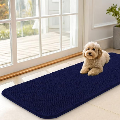 OLANLY Dog Door Mat for Muddy Paws 47x17, Super Absorbent Chenille Mud Mat | by OLANLY