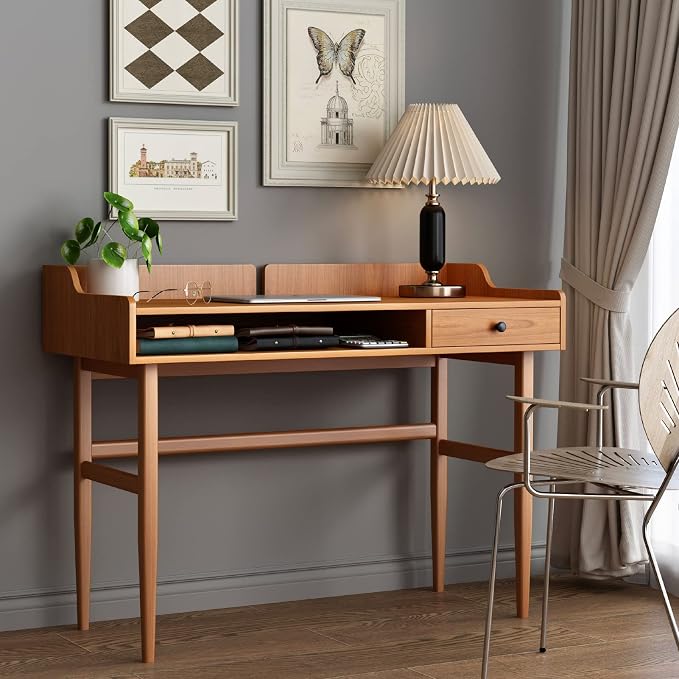 Vintage-Style Desk with Scandinavian Flair, Computer or Laptop Desk, Writing by ukorua