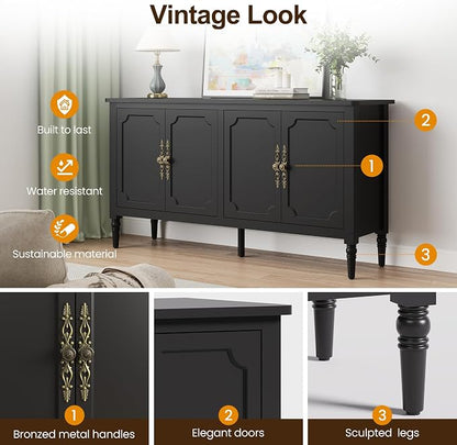FansaFurn Console Table, Wood Buffet Sideboard, Media Credenza - Image 3