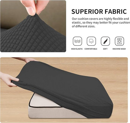 Easy-Going Stretch 3 Pieces Couch Cushion Covers - Image 4