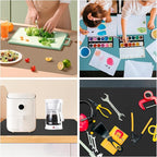 KVK Silicone Mat for Kitchen Counter with Raised Edge 43.3×25.6in - Extra Large Silicone Mat Heat Resistant - Glossy Bottom Non Slip - Universal Painting Craft Resin Mat Countertop Protector,Black
