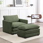 ROWHY Single Armchair with Ottoman, Modern Corduroy Cloud Couch with by ROWHY