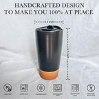 Mora Double Wall Ceramic Coffee Travel Mug with Lid, 14 oz, Portable, Microwave, Dishwasher Safe, Insulated Reusable Tall Cup, Splash Resistant Lid - To Go Tumbler for Car Cup Holder, Nightwaves