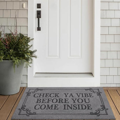 Indoor Door Mat Welcome Mats for Front Door Outdoor, Non Slip Rubber Farmhouse - Image 5