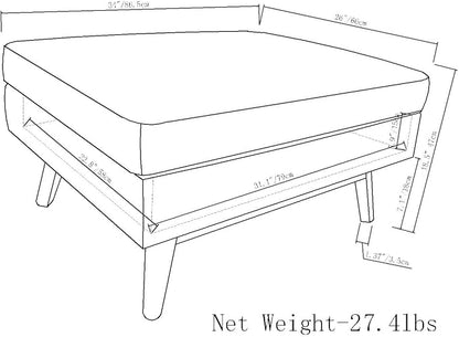 SIMPLIHOME Owen Coffee Table Storage Ottoman - Image 3
