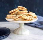 Nordic Ware Pretty Pleated Cookie Stamps Silver Cast Aluminum with Wood Handles, Grey, 3-Piece