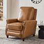 HULALA HOME Genuine Leather Manual Recliner Chair by HULALAHOME