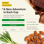 Brazilian Santos Medium Roast Coffee Beans - Single Origin Arabica Coffee Beans, Freshly Roasted to Order, Whole Bean Coffee Low Acid with Smooth Cocoa Notes, Specialty Grade and Fair Trade - 5LB