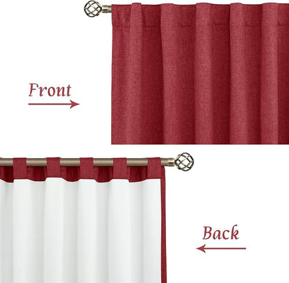 54 Inch Full Blackout Linen Window Curtains - Image 8