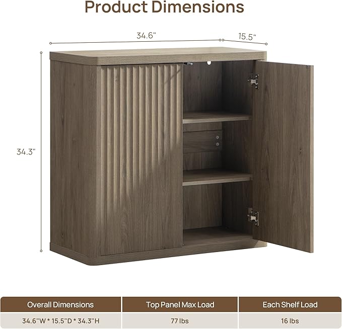 SICOTAS Buffet Cabinet with Storage 138.4" Sideboard Accent Modern Credenza - Image 3