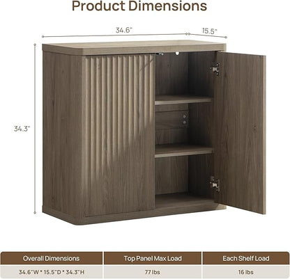 SICOTAS Buffet Cabinet with Storage 138.4" Sideboard Accent Modern Credenza - Image 3