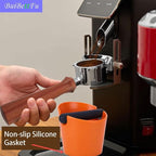 5 Inch Coffee Knock Box Shock-Absorbent Durable Barista Style Knock Box With Removable Knock Bar and Non-Slip Base Gift (S-Orange)