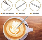 Milk Frothing Pitcher, 350ml/600ml (12oz/20oz) Milk Frother Cup Stainless Steel Jug Steaming Pitcher, Milk Coffee Cappuccino Latte Art Barista Steam Pitchers Milk Jug Cup with 2Pcs Decorating Pen