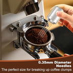 WDT Espresso Distribution Tools Espresso Stirrer Tool WDT Coffee Distributor for Barista Espresso Machine Accessories 9*0.35mm Espresso Grounds Stirrer with Extra 9 Replaceable Needles,Silver