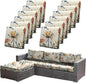CALBODE 12PACK Outdoor Sofa Seat Cushion Covers, Floral Printed Stretch by CALBODE
